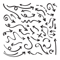 Hand drawn arrow set