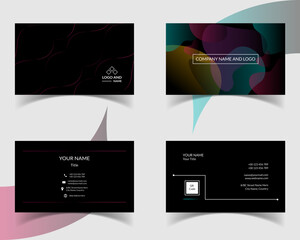 Modern Creative and Simple Corporate Business Card Template Design.