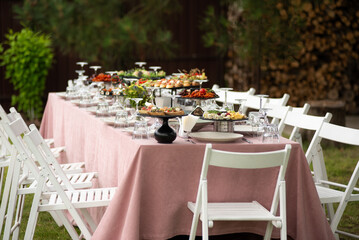 wedding table in a restaurant