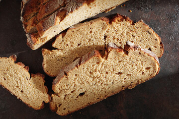 Sliced rye bread