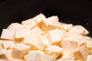 カットした豆腐