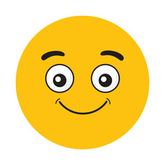 smiley face on a white background