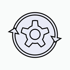 Technical Support Icon.Tech Assistance Symbol - Vector.  