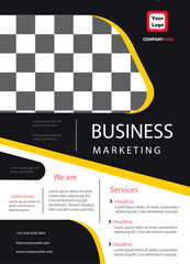 vector mosaic business flyer template