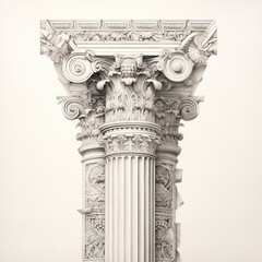 Obraz premium Ionic column. Law, architecture