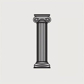 Ionic column. Law, architecture