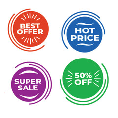 icon best offer, hot price, super sale, off