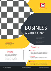  vector template abstract business flyer with photo