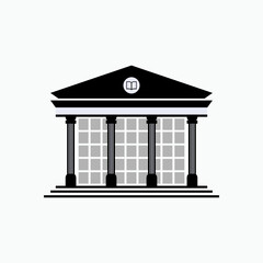 University Icon. Architecture,College. Education Building Symbol - Vector.