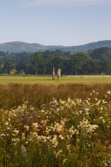 The Stone Circles in Kilmartin Glen, Scotland, Uk on a summers morning
