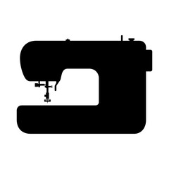 Sewing machine icon isolated on white background. Modern machine for sewing icon. Mechanical device for stitching fabric and creating garments. Equipment of a dressmaker. Vector illustration