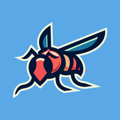 bee line icon logo vector design, modern logo pictogram design of hornet bee stinger
