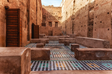 El Badi Palace in Marrakech, Morocco - obrazy, fototapety, plakaty