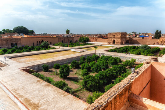 El Badi Palace or Palais El Badii in Marrakech, Morocco.