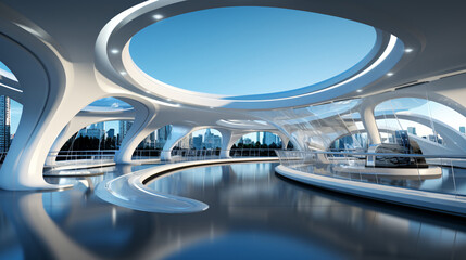 Obraz premium Tv Studio. Backdrop for TV shows .TV on wall. News studio. The perfect backdrop for any green screen or chroma key video or photo production.