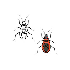 red fire bug icon