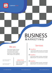 Vector modern corporate flyer design, business flyer template premium vector