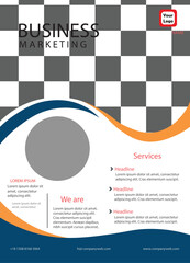 Vector simple modern corporate business flyer design template