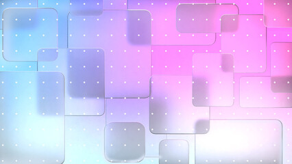 3D geometric shape glass background