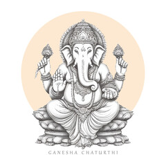 Ganesh Chaturthi vector illustration