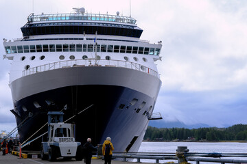 Celebrity cruiseship cruise ship liner Summit or Millennium in port of Ketchikan, Alaska during...