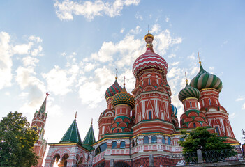 Fototapeta na wymiar Moscow, Russia - 07.03.2023 - Red square and Saint Basil cathedral. Landmarks