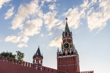 Fototapeta na wymiar Moscow, Russia - 07.03.2023 - Red square, walls of the Kremlin. Landmark