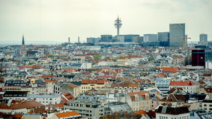 Obraz premium aerial view of the city, vienna
