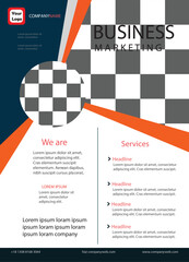 Vector digital marketing agency modern business flyer design vector template