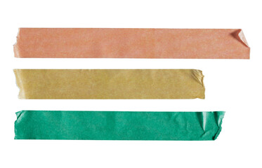 Long orange, yellow and green paper tape