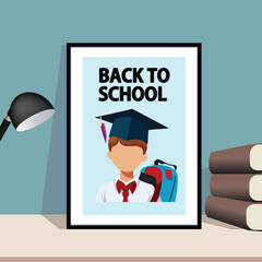 Welcome back to school background vector illustration EPS file