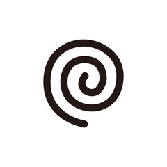 Mosquito coil icon.Flat silhouette version.