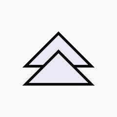 Arrow Up Icon within Line Art Style. Direction Symbol.