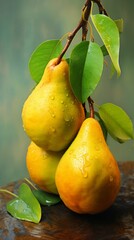 Photo of delicious pears.generative ai