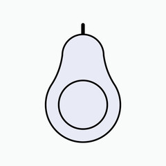 Avocado Icon. Nutrition, Fruit Symbol - Vector.Icon of Slices Avocado. Nutrition, Fruit Symbol - Vector.