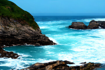 Beautiful sea. Generative AI