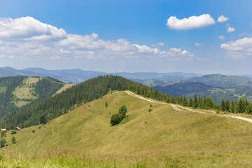 Naklejka premium amazing views of the earth planet, mountains and forests of Ukraine, Ukrainian carpathians, mountain view, mountains Carpathian, Ukraine 