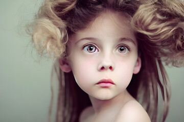 cute girl baby. Generative AI