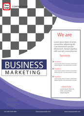 Vector digital marketing corporate modern business flyer design template