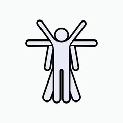 Body Icon. Anatomy Symbol - Vector.   