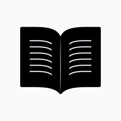 Book Icon. Library, Literary. Reference, Science Symbol - Vector. 