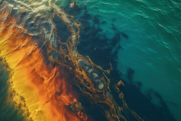 Sea oil spill. Generate Ai