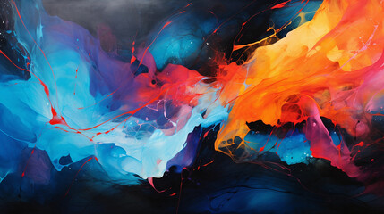 red and yellow watercolor