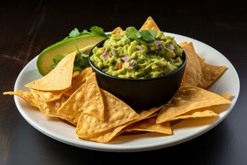 Guacamole nachos. Generate Ai