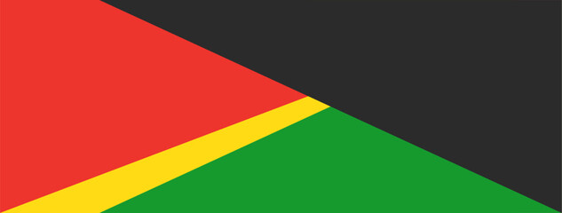 Minimalist wallpaper background with black, green, red, and yellow colors.