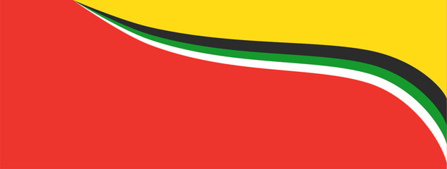 Obraz premium Minimalist wallpaper background with black, green, red, and yellow colors.