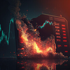 the trader made a mistake and lost a lot of money - obrazy, fototapety, plakaty