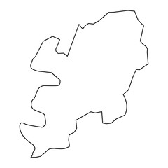 Daegu map, metropolitan city of South Korea. Vector illustration.
