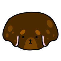 Cute Brown Dog Cartoon illustration Cute Dog Dog Sticker Cute Element Cute Sticker