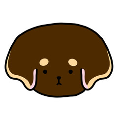 Cute Brown And Yellow Dog Cartoon illustration Cute Dog Dog Sticker Cute Element Cute Sticker